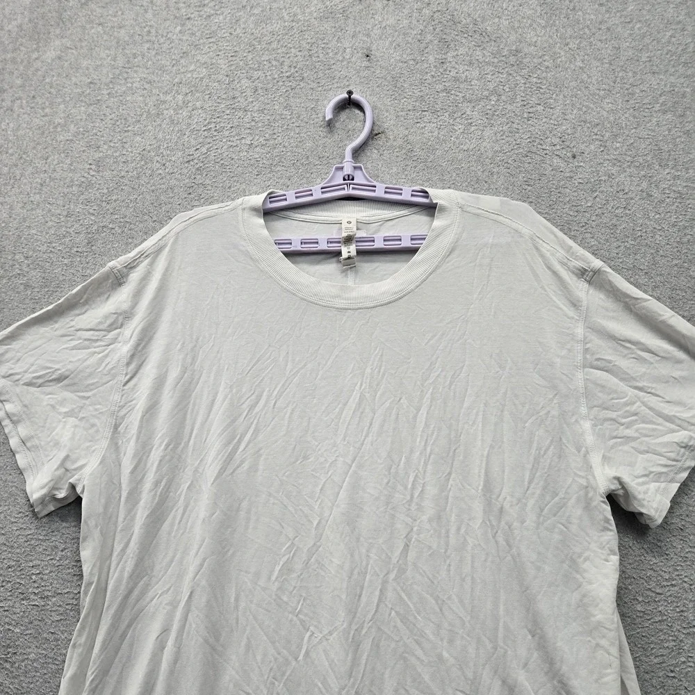 Lululemon Women Activewear Shirt 14 White Pima Cotton Blend Short Sleeve Tee